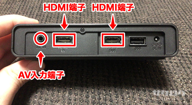 HDMI端子とAV入力端子